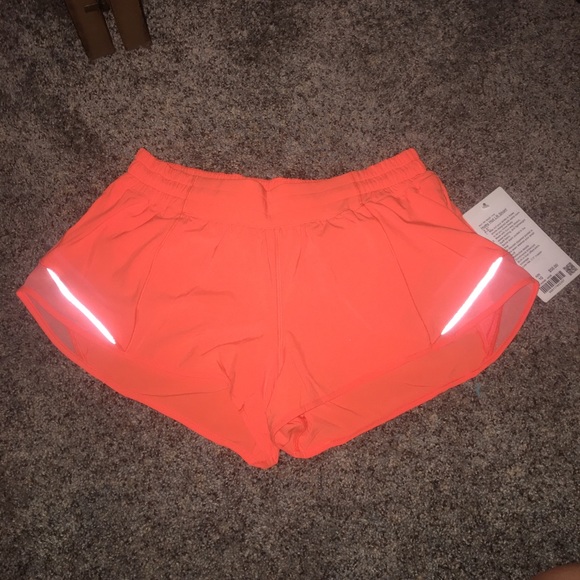 lululemon athletica Pants - Highlight Orange Hotty Hot LR Short 2.5 10